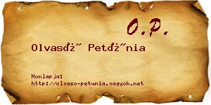Olvasó Petúnia névjegykártya